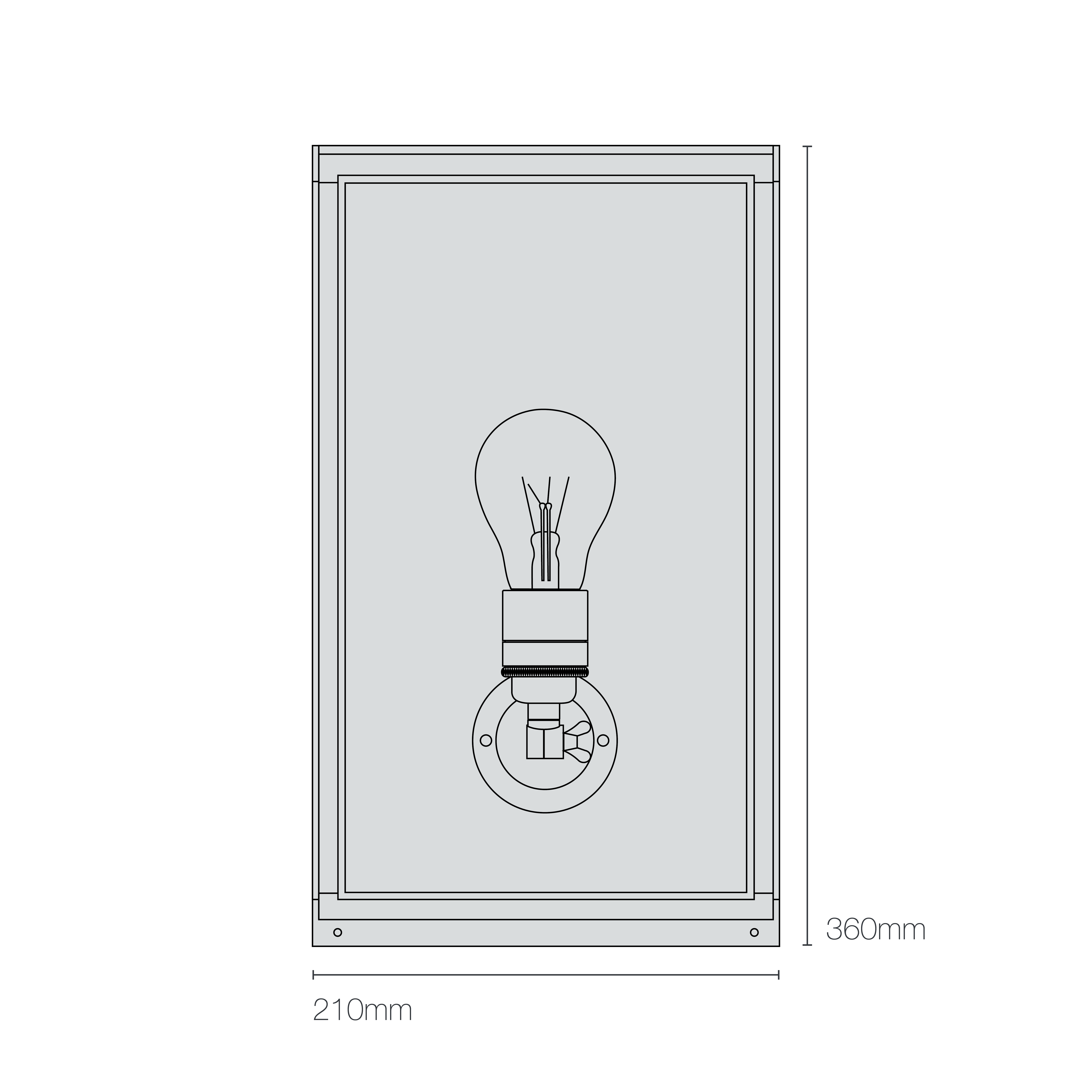 O.BTC | Medium Box Wall Light 7642 (Externally Glazed) – ORIGINAL BTC